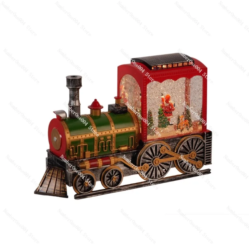 

Christmas Decorations Train Snow Music Box Decoration Boy Children Crystal Ball Birthday Gift Music Box