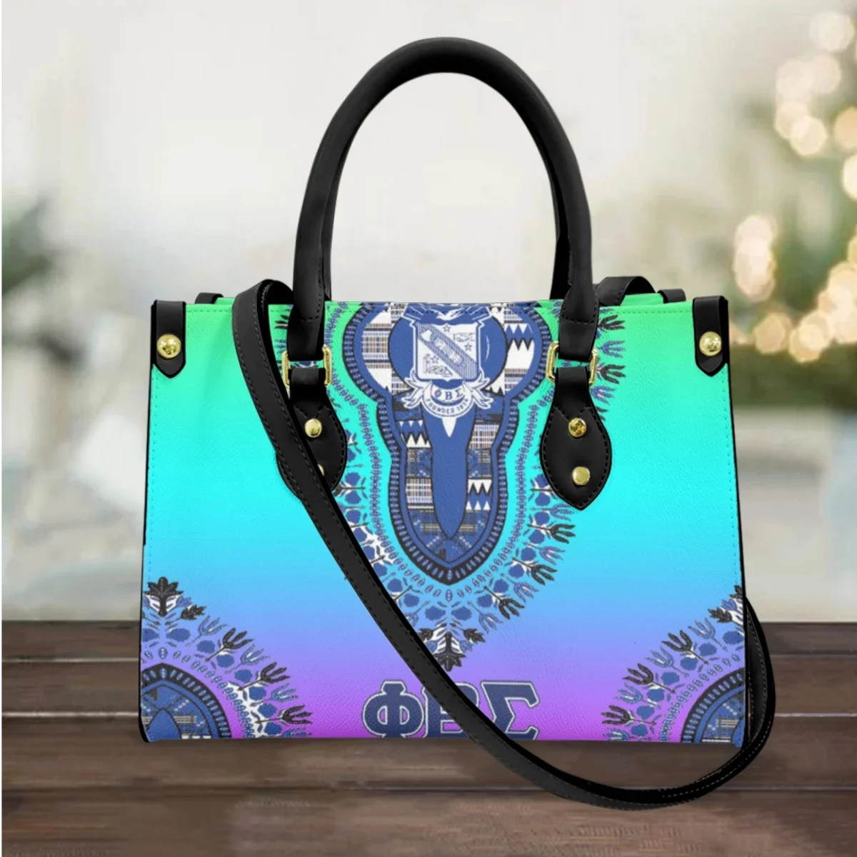 

Elegant Fashion Women Handbag Phi Beta Sigma PU Leather Totes Shoulder Bag Commuter Long Strap Bags Female Bolsa Feminina 2023