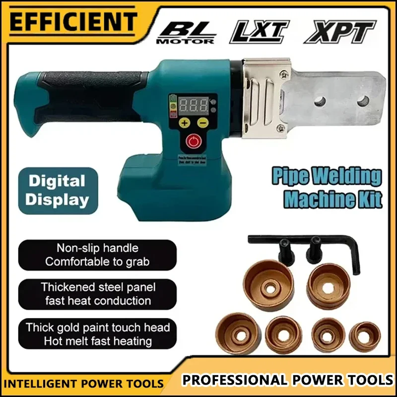 

Подходит для беспроводного электрического сварочного аппарата для труб Makita, паяльник PPR PE, нагревательный термоплавкий термофиксатор для полипропиленового фитинга без ба