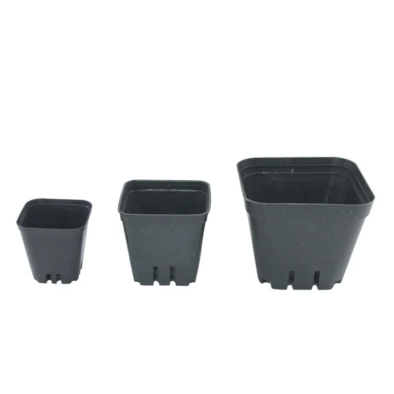 

100pcs Small Plastic Flowers Plants pot Nursery Pot Plant Seedling Pouch Holder Raising Bag Nutrition Block Pots Garden Supplies