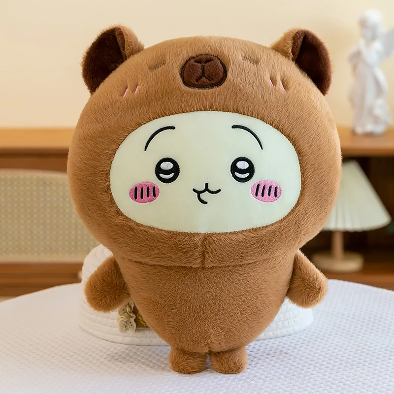 1pc 25cm/9.84in Cartoon transforms into capybara Ussage doll cute Giy Hachi plush doll machine doll gift