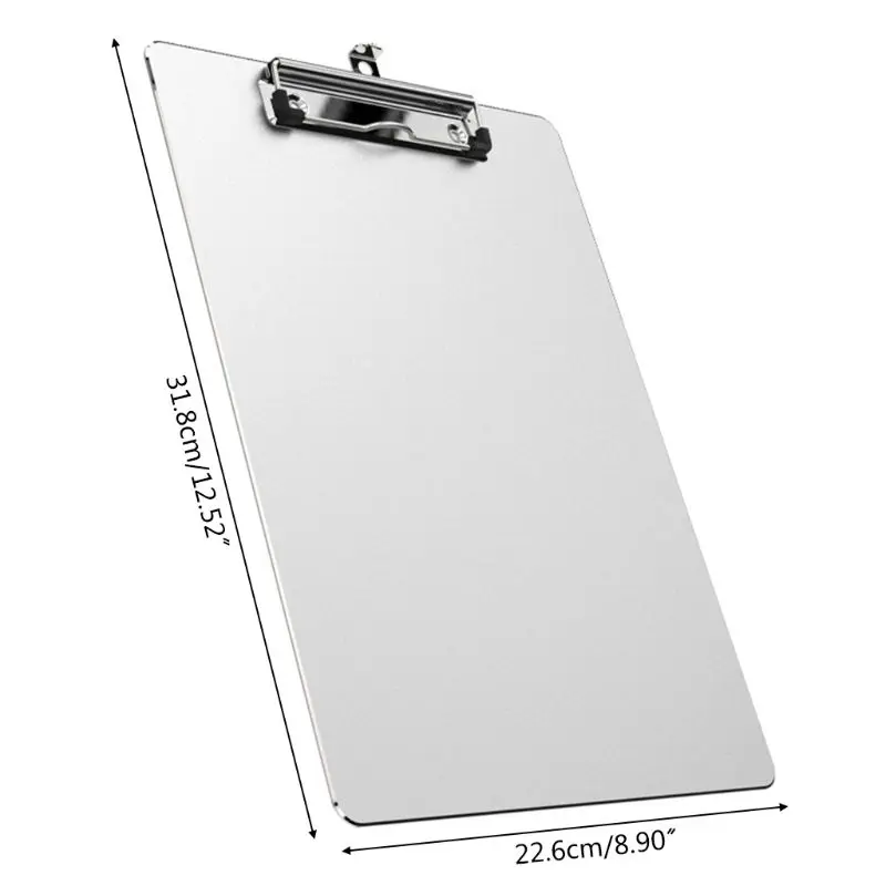 Aluminum Alloy Writing Clip Board Antislip File Hardboard Paper Holder Office School Stationery Supplies