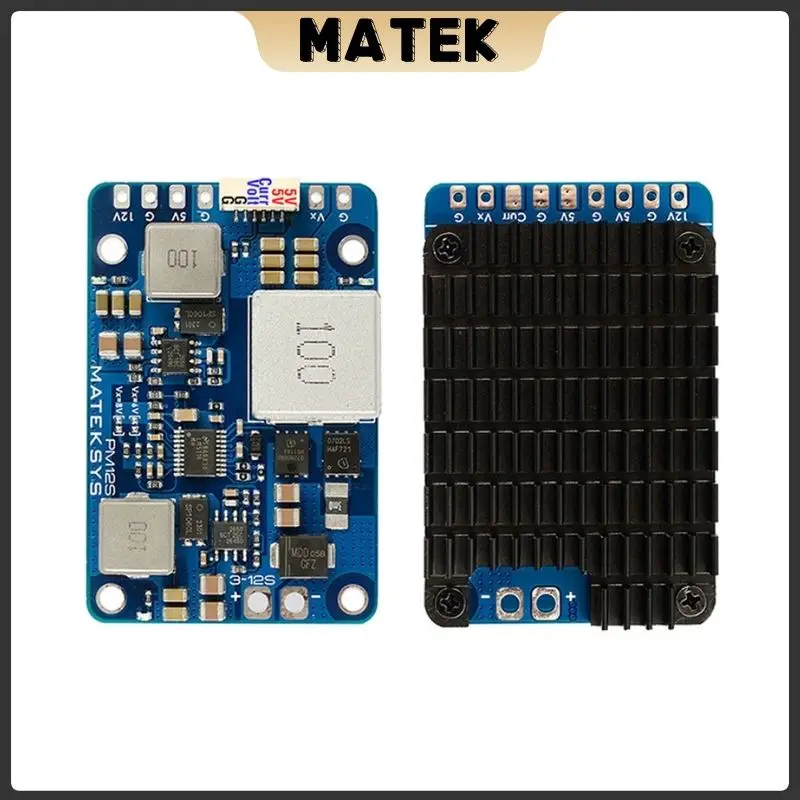 MATEK PM12S-3 Power Module 3-12S LIPO 5V 9V VX BEC with HeatSink for RC Multirotor Fixed-Wing Airplane FPV Cinelifter