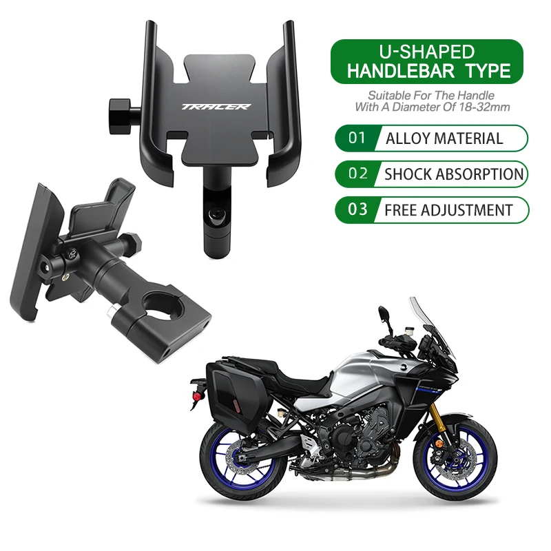 For Tracer 9 Tracer 9GT TRACER9 Tracer 900 GT Motorcycle Phone Shock Absorbing Alloy Navigation Bracket Holder GPS