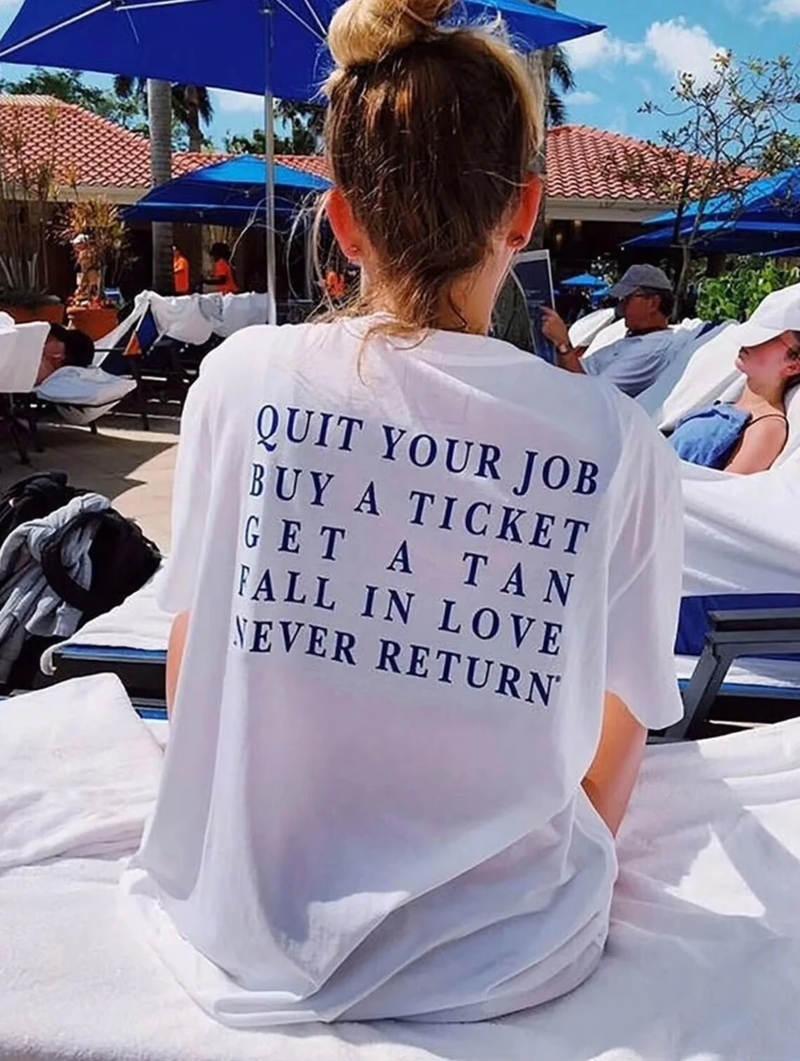 

Quit Your Job Buy A Ticket Funny Graphic T-shirt Unisex Vintage Tee Shirt Gift for Her Fashion Women Cotton T Shirt