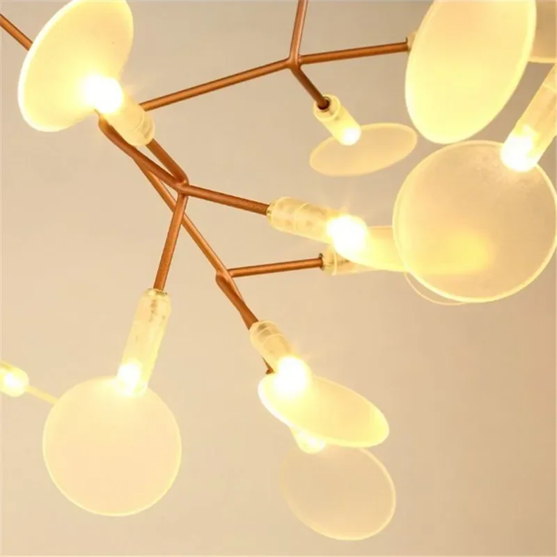 

98cm Modern Tree Leaf Pendant Light LED Lamp Suspension Lamps Living Room Art Bar Iron Restaurant Home Lighting