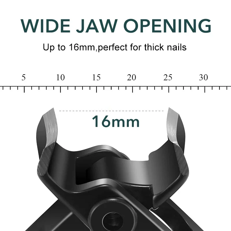 1PC Professional Nail Clippers Carbon Steel High Quality Nail Cutter Black Sliver Repair Finger Toe Tools Finger Toe Scissors