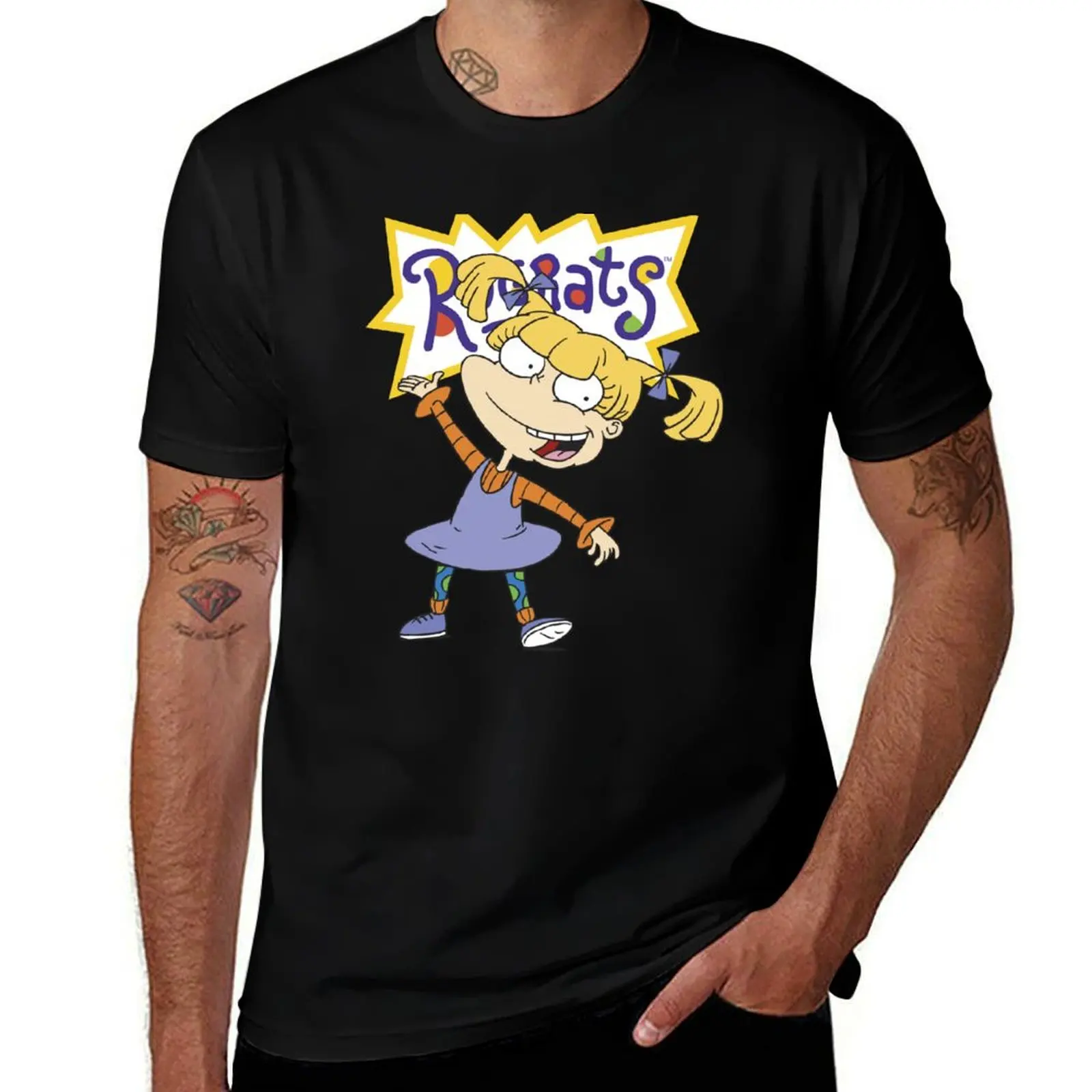 

Rugrats Angelica Portrait Pose Logo T-Shirt t shirt man luxury t shirts cotton 100%