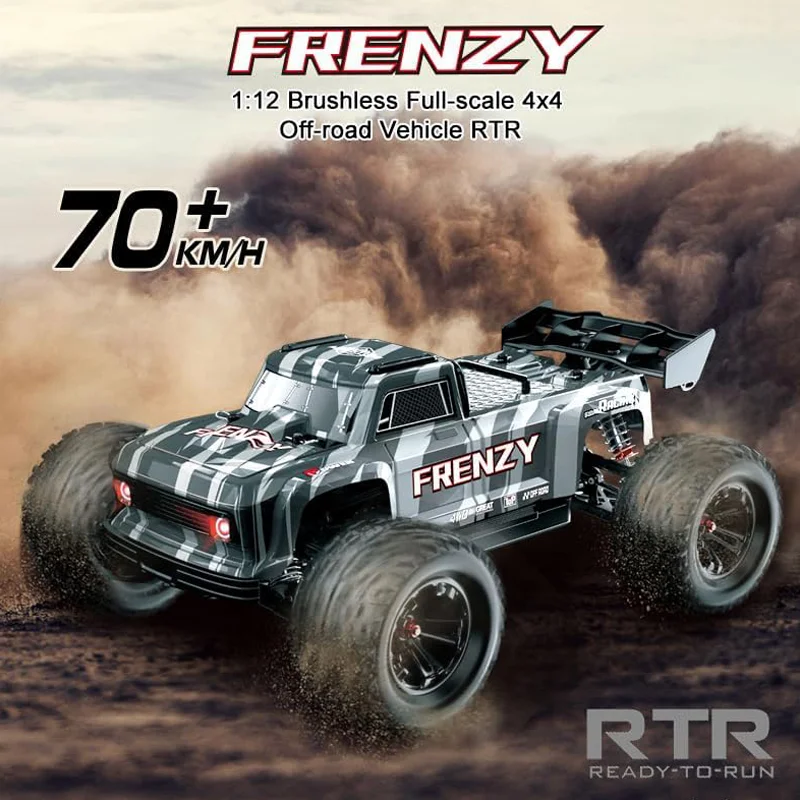 

Радиоуправляемый монстр-трак 1:12 4WD с высокоскоростным бесщеточным двигателем, водонепроницаемый, для любых дорог, с двойной батареей 3S Li-Po и зарядным устройством, для взрослых