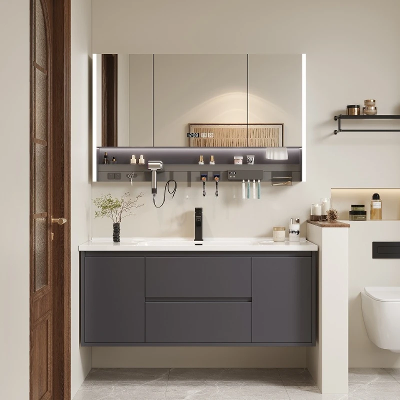 

Light High-end Bathroom Cabinets Ceramic Bathroom Bathroom Cabinets Combination Universal Home Furniture In Particolare ZY50YSG