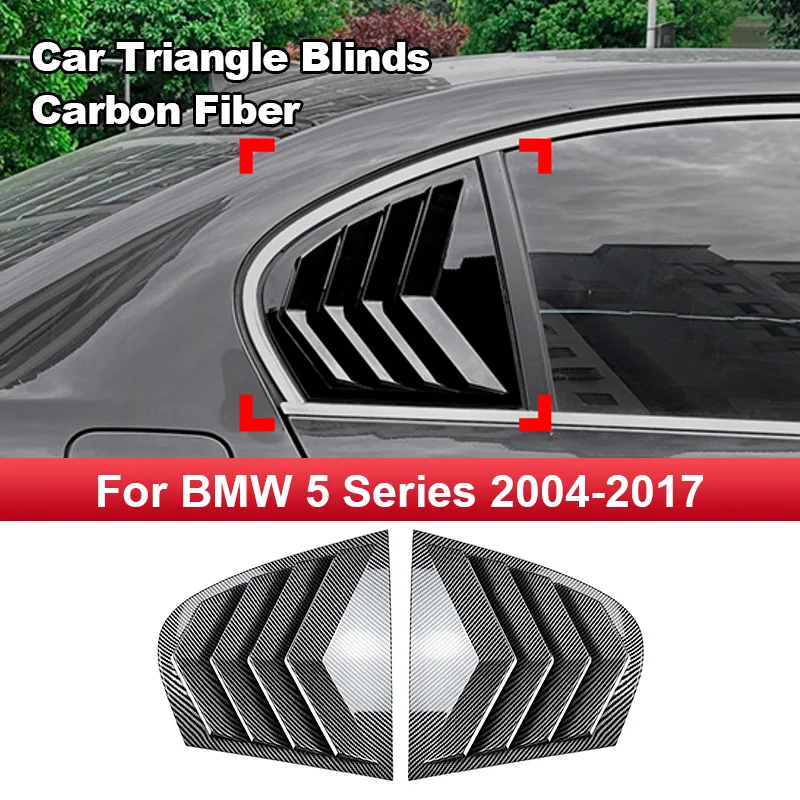 

for BMW 5 Series E60 525i 530i 545i 550i 2004~2017 Rear Window Louvers Rear Triangle Window Shade Spoiler Bodykits Accessories