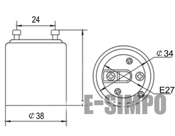 2 pz Gu24 A E26 E27 Base Della Lampada CFL A 2 Poli Standard Medio Edison Vite CE Rohs Presa di Luce Adattatore Convertitore