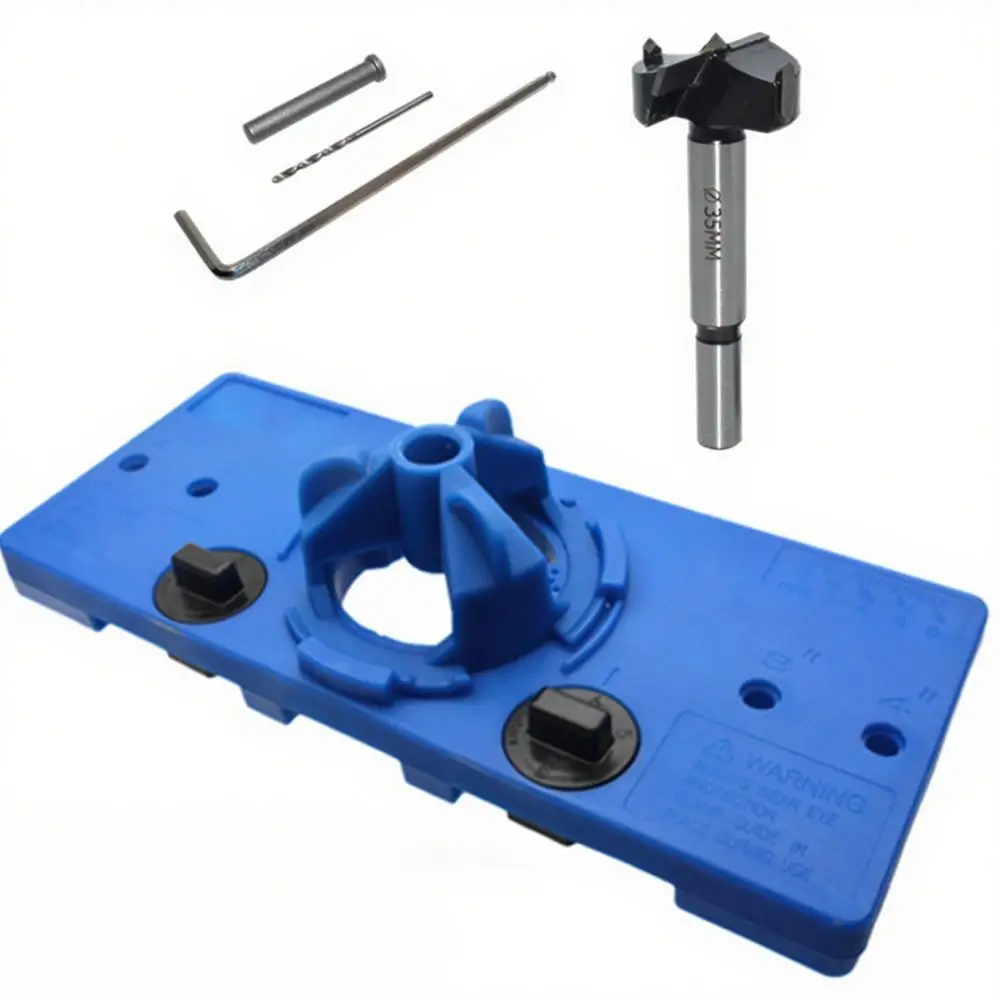 

35MM Size Concealed Cup Style Hinge Jig Cup Style Design Hole Punch Boring Hole Drill Guide Face Frame Door Hole Template