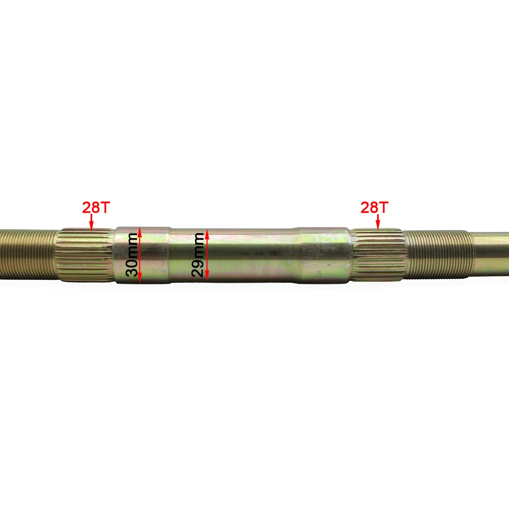 ATV 610mm/650mm/720mm/740mm rear axle suitable for DIY 49cc 50cc 110cc 125cc electric mini kids Go Guggy ATV QUAD bicycle parts