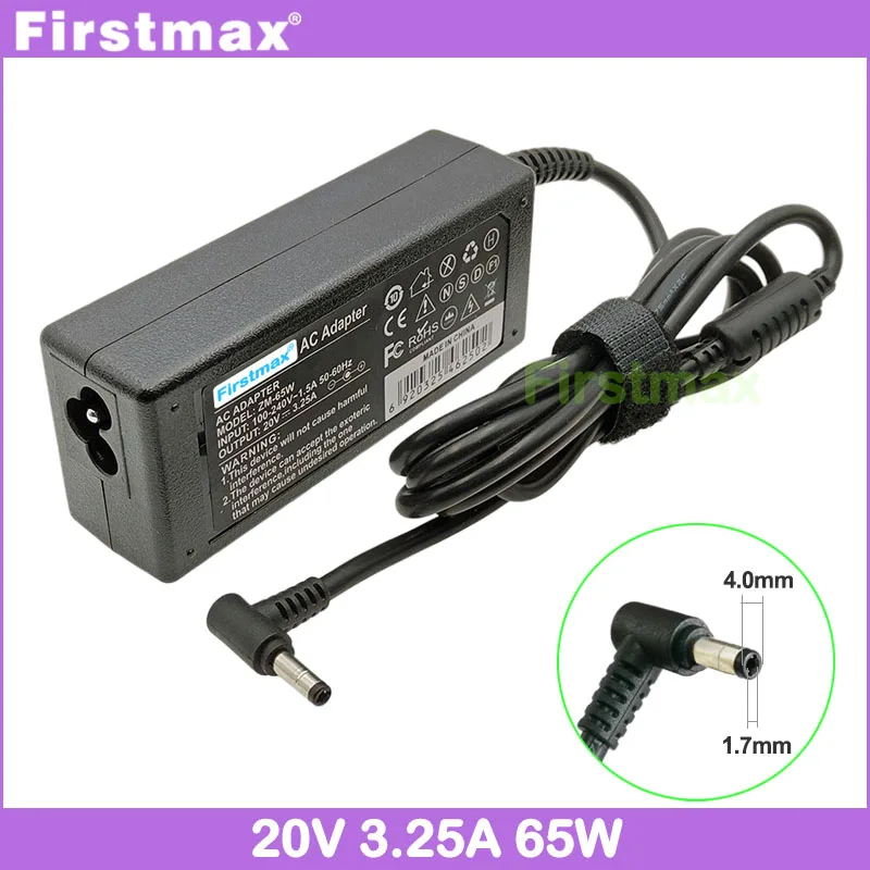 Laptop Charger 20V 3.25A 65W for Lenovo power adapter ideapad 3-14 15 17 520s-14IKB ADLX65CLGE2A ADLX65CDGE2A power supply