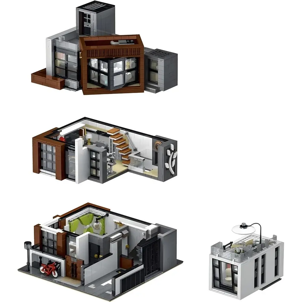 Jim's Modular Cubist Villa: Compatible City Building Blocks for Lego & Major Brands