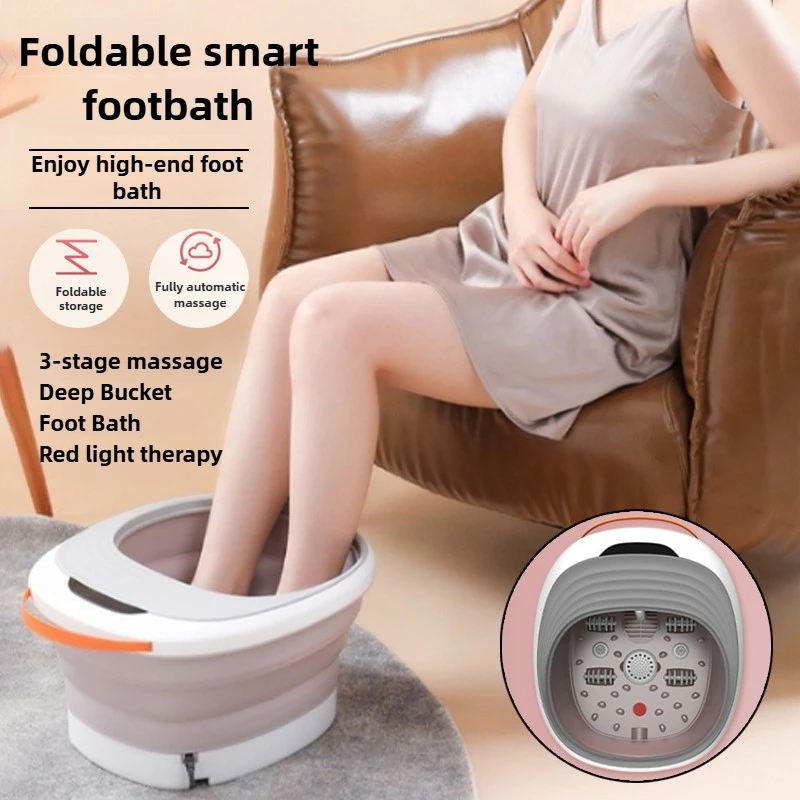 

Folding foot bath tub with infrared heating, foot soaking tub, fully automatic electric basin, deep foot massage, foot massage