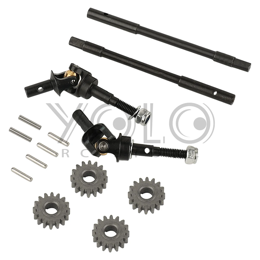 Metal Steel Universal Front Rear Axle CVD Drive Shaft For 1/10 Axial SCX10 I to be II Portal Axles RC CAR Upgrade Parts