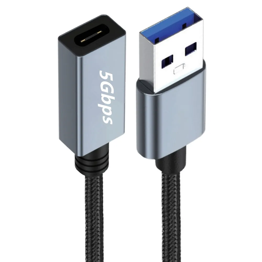 Double sided 5Gbps data strip chip USB 3.0 connection cable, USB revolving Type-C female adapter cable