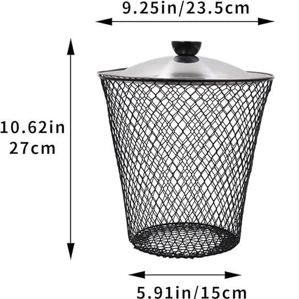Worm Composter Bin for Inground Burial with Lid Iron Construction for Kitchen Waste For Recycling Garden Composting Solution
