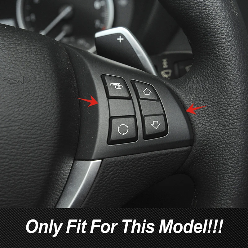 For BMW X5 X6 E70 E71 2008 2009 2010 2011 2012 2013 Car Console Steering Wheel Buttons Cover Trim Interior Sticker Accessories