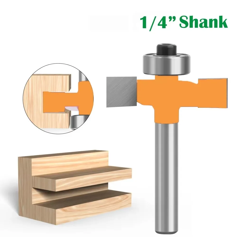 

1PC 1/4" 6.35MM Shank Milling Cutter Wood Carving T-Type Biscuit Joint Slot Cutter Working Jointing Slotting Router Bit Cutter