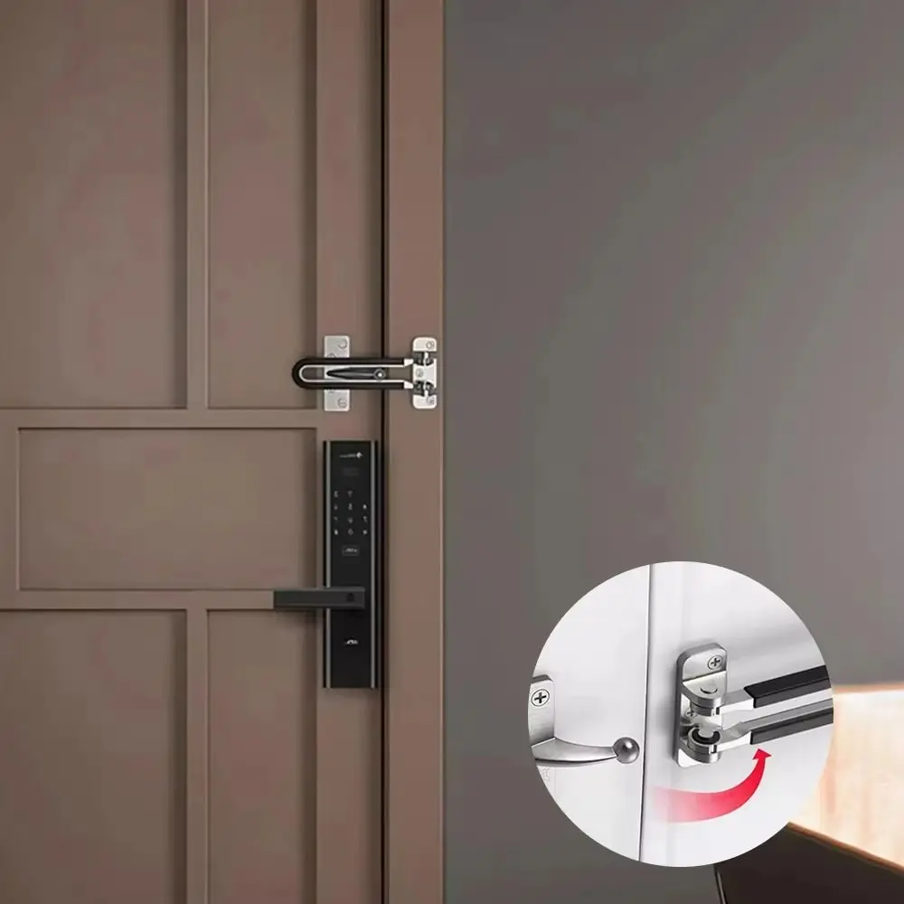 

Insurance Zinc Alloy Sliding Door Catch Thickening Mute Door Buckle Anti-rust Solid Bolt Door Bolt Room Door