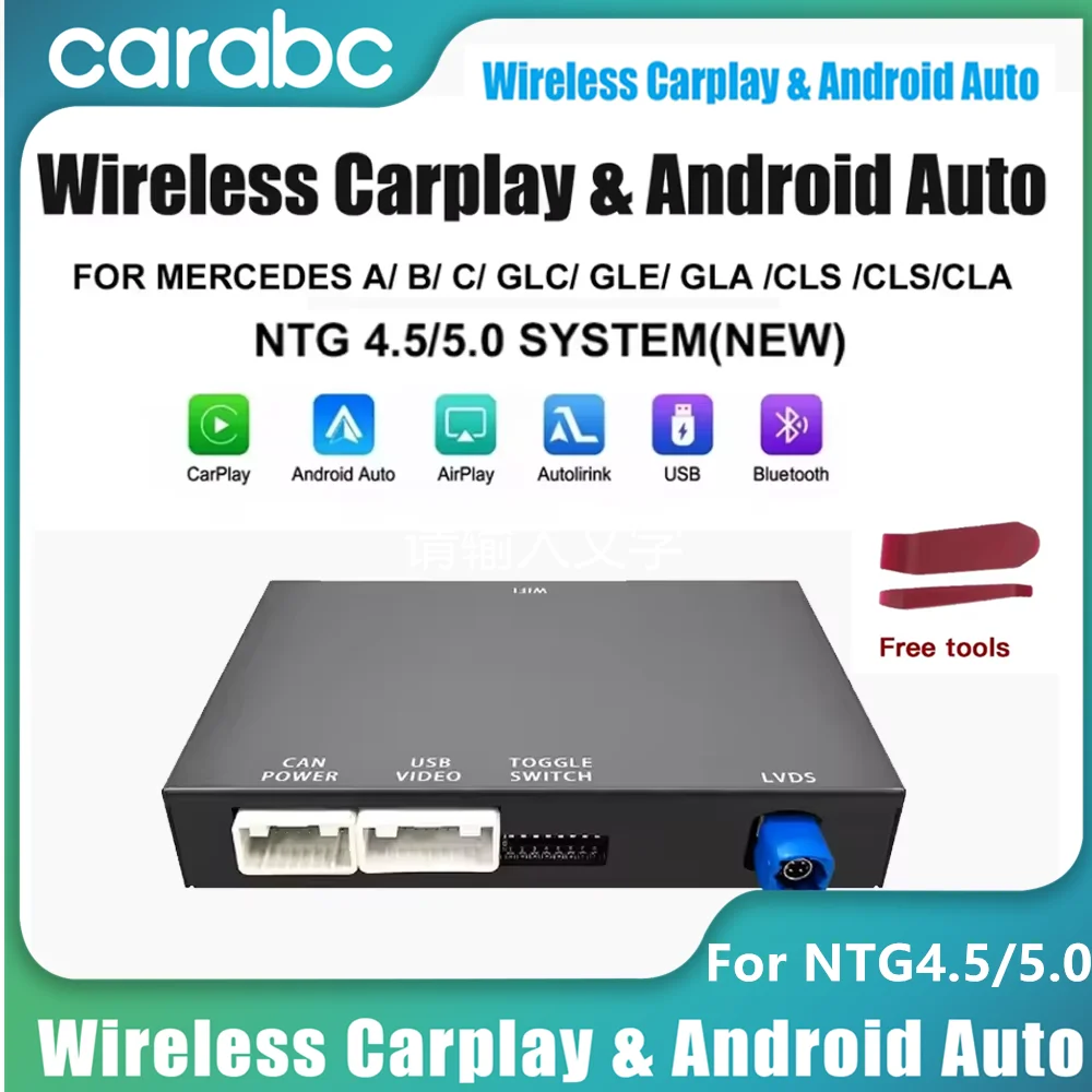 CARABC Wireless CarPlay Android Auto  for NTG4.5/4.7  NTG5.0 Mercedes Benz W205 W176 W204 W246 W167 A B C E Class GLA CLA CLE