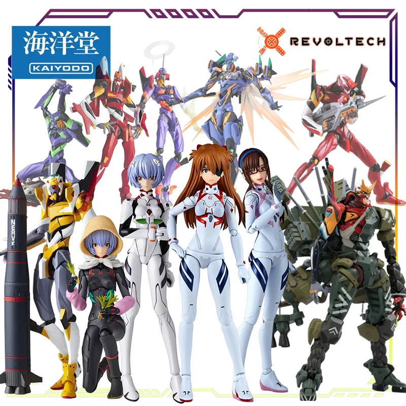 

KAIYODO REVOLTECH New Century Evangelion New Theater Edition Series Asuka Langlei Combat Uniform Anime Action Figure Model Toys
