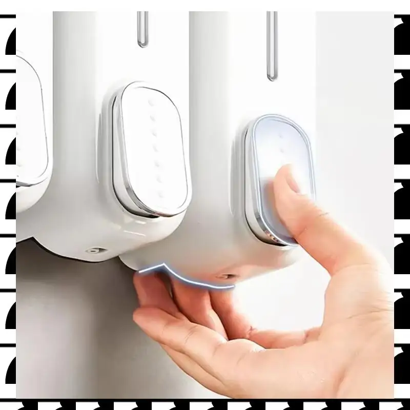 A44U récipient à savon shampooing boîte de bain presse manuellement distributeur de savon mural