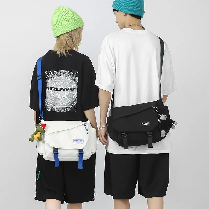 Men's Casual Crossbody Bag Large Capacity Workwear Backpack Commuting Single Shoulder Bag Trendy Brand Polyester Fiber