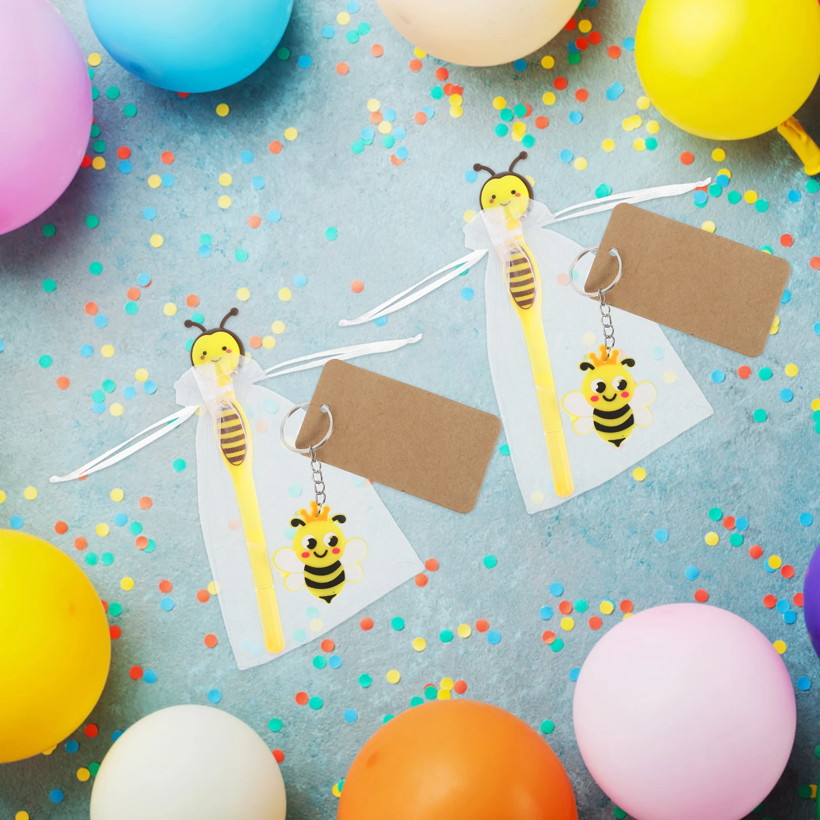 

12 Sets Little Bee Neutral Pen Pens Accessories for Kids Baby Shower Favors Animal Party Spherical Festival