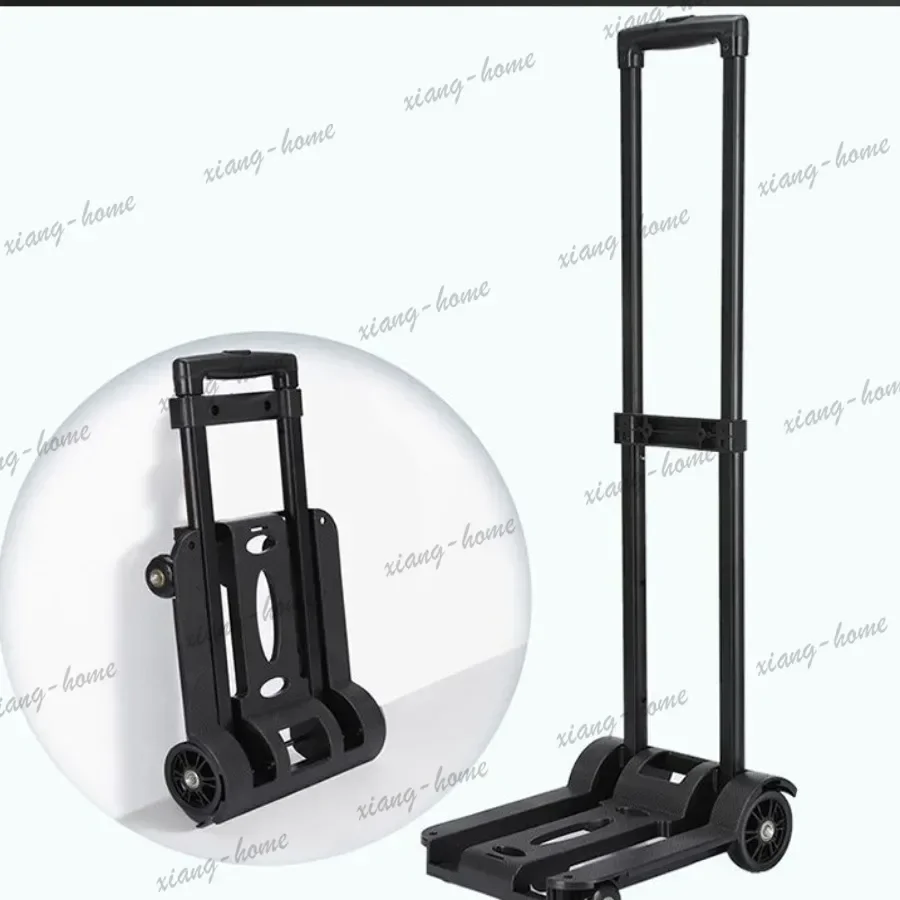 LJY Collapsible Portable Pull Hand Truck Smooth Flatbed Quiet Hotel Trolley Sturdy Buying Grocerie Carrying Furnitur Carretilla
