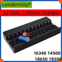 L12 Slot L10 L8 Smart Battery Charger 18650 Lithium Battery Charger for 14500 18500 16340 14500 Smart Lithium Charging 3.7V lion