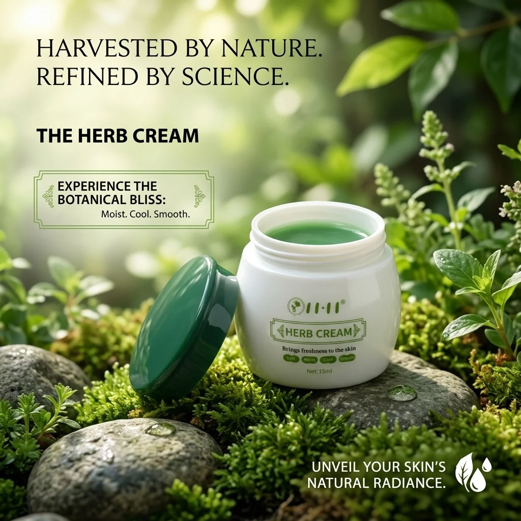 Cooling Plus Herbal Balm Refreshing Skincare Cream for Insect-Prone Outdoor Activities, Soothes Irritated Skin