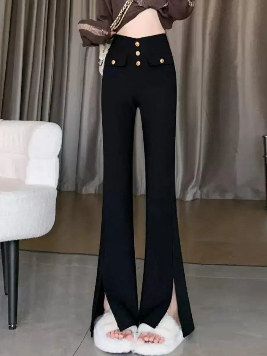 calca-feminina-de-cintura-alta-boca-de-sino-estilo-primavera-verao-2026-nova-tamanho-pequeno-ajuste-fino-preta-micro-fl