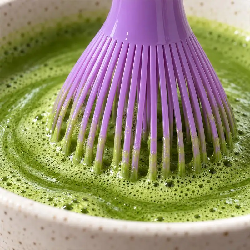 Japanese Resin Matcha Whisk Food Grade Green Tea Powder Stirrer Reusable Durable Teaware Tool for Home Cafe Daily Tea Making