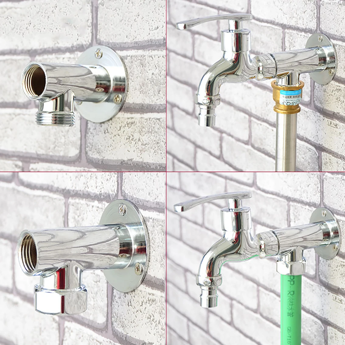 Adattatore per rubinetto Base fissa 1/2 "3/4" connettore per rubinetto dell'acqua Splitter doccia Sprinkler staffa fissa per accessori per il bagno della cucina