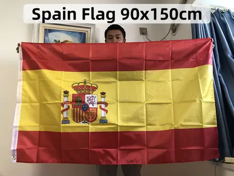 (SKY FLAG) Spain Flag 60x90cm 90x150cm ES Espana Spanish Flag Super Poly Football Flag Indoor Outdoor for Celebration Big Flags