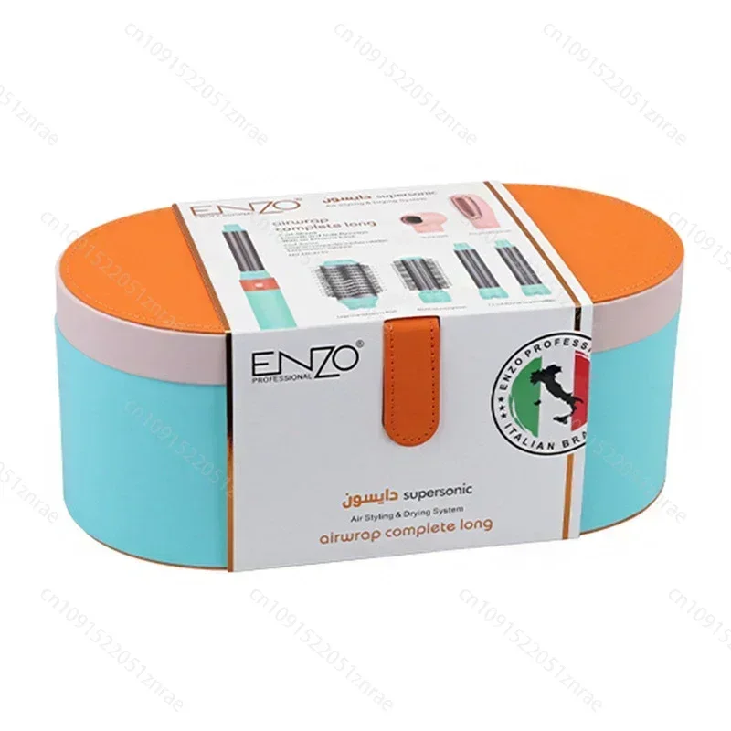 ENZO Professional Multi Functional Hair Straightener Curling Iron Hair Dryer Hot Air Comb Negative Ions Styling Tools Gift Box