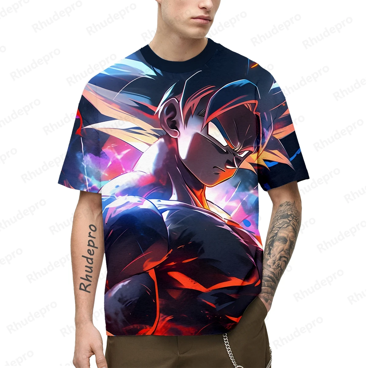 

2024 Summer Men New Hot Japan Anime Goku Vegeta All Over Print Cosplay Children Street Short sleeve T-Shirts Unisex Top