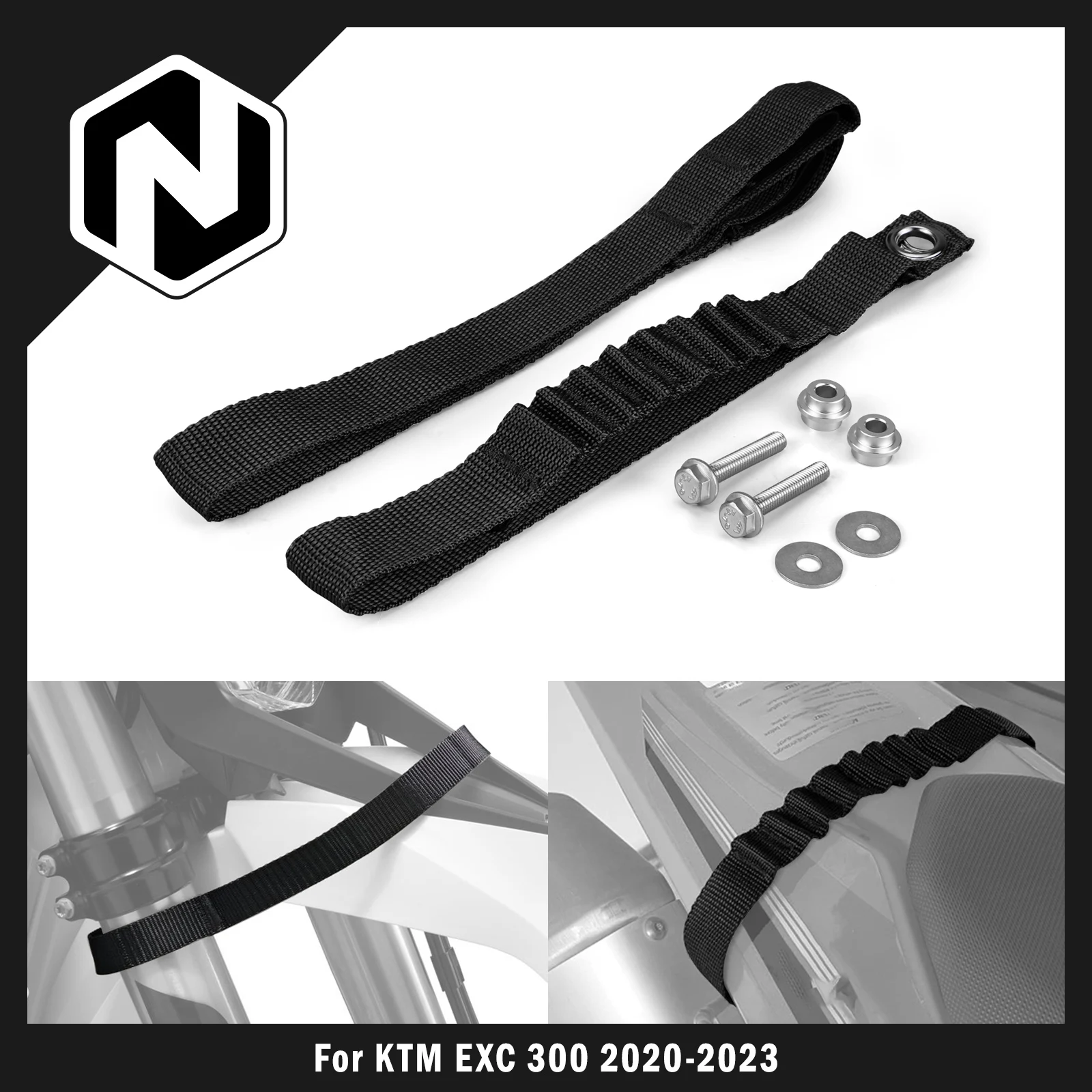 For KTM EXC 300 TPI EXCF 350 EXC 450 2023 SXF 250 SXF 450 19-22 For GasGas EC 300 EC 250 2021-2023 Front Rear Fender Pull Strap