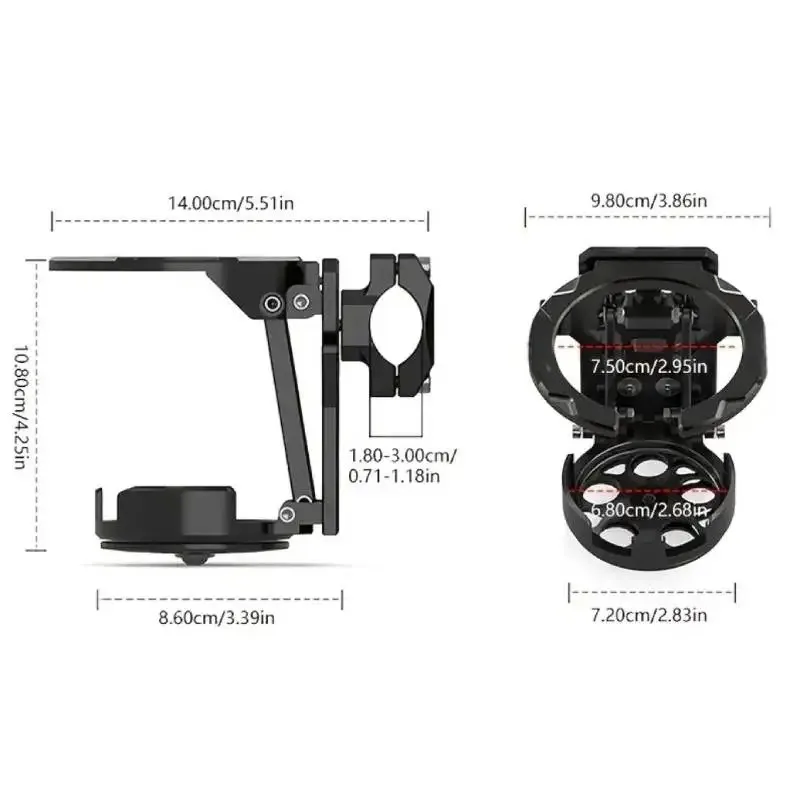 2026 NEW Motorcycle Foldable Cup Holder Lightweight Adjustable Water Bottle Mount for Electric Bicycle Sport Cycling Accessories image 6