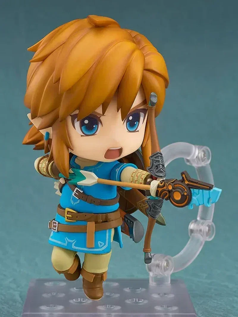 Anime The Legend of Zelda Link Joint mobility 733 Q-version Action Figure PVC Model Statue doll Toy Desk Decor Collection Gift boxed view 3