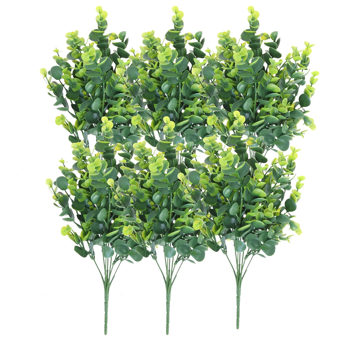 

6Pcs Simulation Eucalyptus Artificial Plants Faux Boxwood Lifelike Greenery for Garden Patio Yard Wedding Office Decor