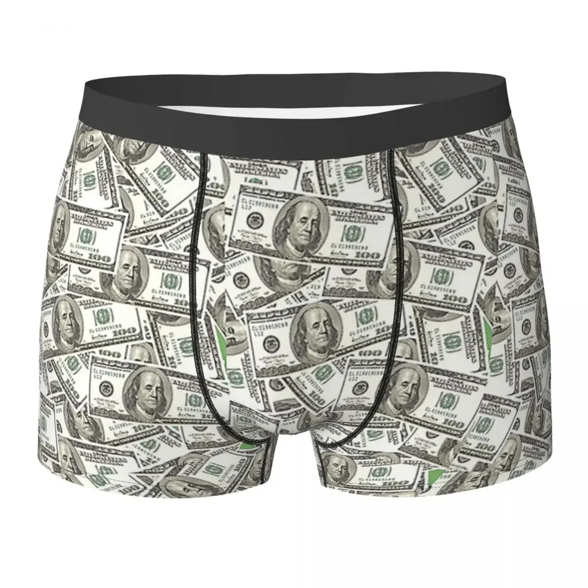 Boxer Underpants Shorts MONEY $100 Bills Panties Male Comfortable Underwear For Homme Man Boyfriend Gift