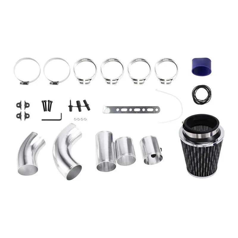 

AS57-Universal Auto Car 76Mm Cold Air Intake System Tube Kit Intake Pipe Turbo Direct Filter Carbon Fiber