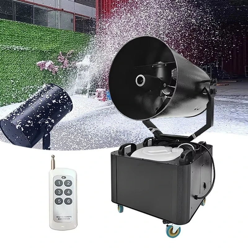 New Upgrade Large Waterproof 3000W Artificial Snow Machine Christmas Event Party Foam Cannon Fan Generator Shed
