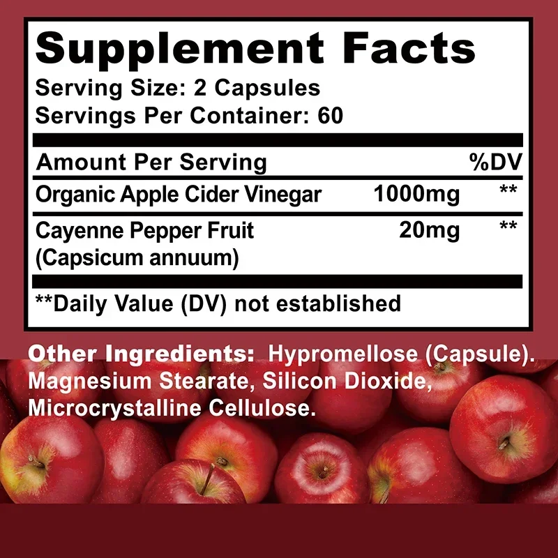 Apple Cider Vinegar - Healthy Weight Management, Provides Detoxification, Promotes Digestive Health, and Improves Energy Levels