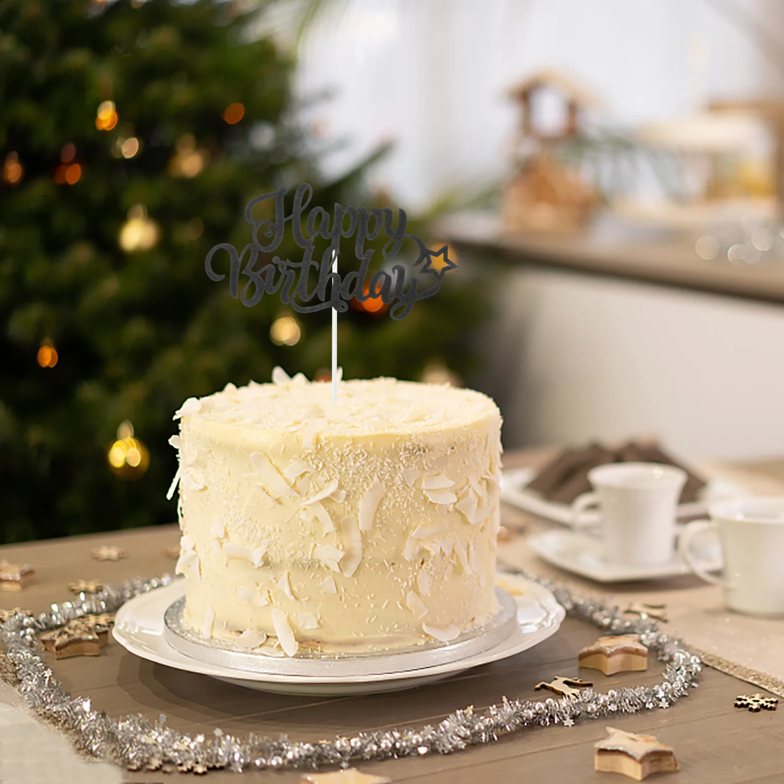 

10 Pcs Birthday Cake Insert Decorations Rose Gold Party Supplies Cupcake Toppers Cake Decor Happy Birthday Themed Lightweight